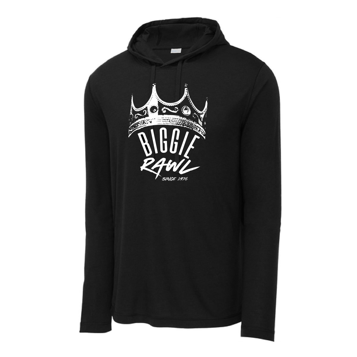 BIGGIERAWL PosiCharge ® Tri-Blend Wicking Long Sleeve Hoodie