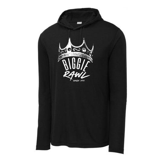 BIGGIERAWL PosiCharge ® Tri-Blend Wicking Long Sleeve Hoodie
